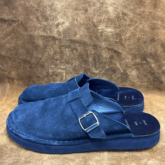Smock x Sesa Black Suede Leather Buckle Slide - Picture 2 of 7